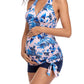 Floral Tie Back Fashion Maternity One-Pieces Swimwear