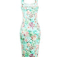 Floral Print Maternity Baby Shower Bodycon Midi Dress