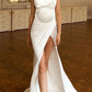 Bodycon Side Slit Bandeau Sleeveless Boat Neck Off Shoulder Sequin Maternity Maxi Dress