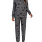 Starry Two Piece Round Neck Long Sleeve Pajamas Maternity Casual Jumpsuit