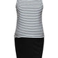 Striped Knot False 2-in-1 Bodycon Maternity Mini Dress