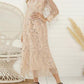 Patchwork Sequin Tassel Banquet Party Maternity Maxi Dress