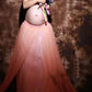 Seindeal Patchwork Grenadine Pleated Fluffy Puffy Tulle Maternity Skirt