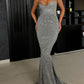 Bright Wire Spaghetti Strap Mermaid Maternity Maxi Dress