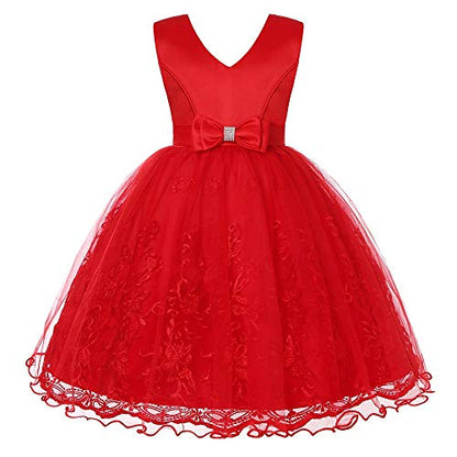 Girls Dresses Flower Girl Lace Wedding Dress Elegant Dresses for Party 2-10Years