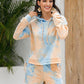 Seindeal Pajama Sets Sweatshirt Tie Dye Drawstring Pants Short Women Fashion