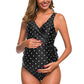 Maternity One Piece Swimsuits Bathing Suit Tie Front Bikini Pregnancy Swimwear