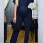 Seindeal Solid Wide Leg Palazzo Pants Belt One Piece Long Maternity Jumpsuit for Workwear