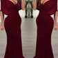 Off Shoulder Bodycon Mermaid Maternity Maxi Dress