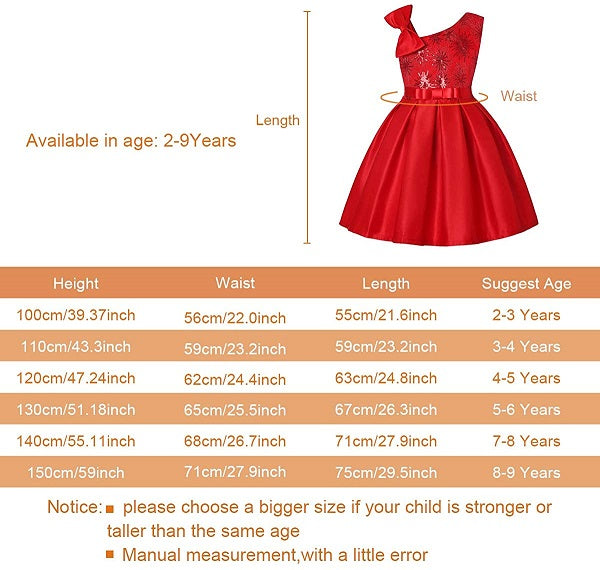 Girls Sequin Dresses Single Shoulder Princess Kids Gown for Birthday Party 2-10Years UK