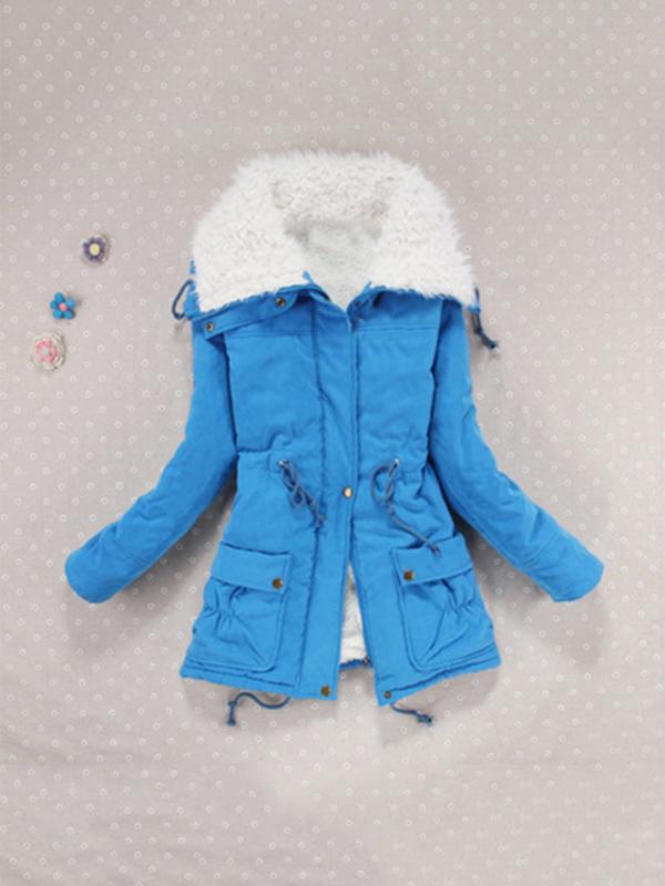 Seindeal Pockets Loose Drawstring Pockets Maternity Padded Coat for Women