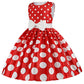 Seindeal Toddle Party Dress Vintage Polka Dot Dress Kids Formal for Baby Birthday Age 0-10 Years