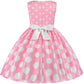 Seindeal Toddle Party Dress Vintage Polka Dot Dress Kids Formal for Baby Birthday Age 0-10 Years