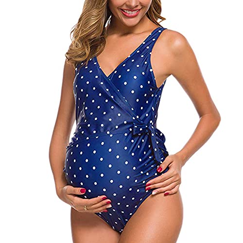 Maternity One Piece Swimsuits Bathing Suit Tie Front Bikini Pregnancy Swimwear