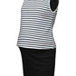 Striped Knot False 2-in-1 Bodycon Maternity Mini Dress