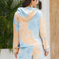 Seindeal Pajama Sets Sweatshirt Tie Dye Drawstring Pants Short Women Fashion