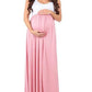 Draped Elegant Maternity Party Maxi Dress For Babyshower