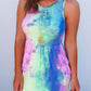 Rainbow Tie Dye Pockets Gender Reveal Party Maxi Maternity Dress