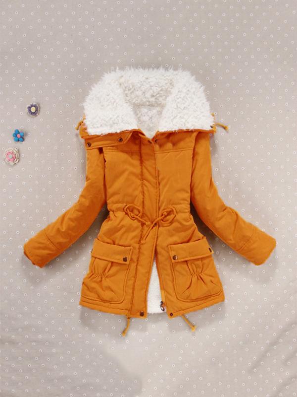 Seindeal Pockets Loose Drawstring Pockets Maternity Padded Coat for Women