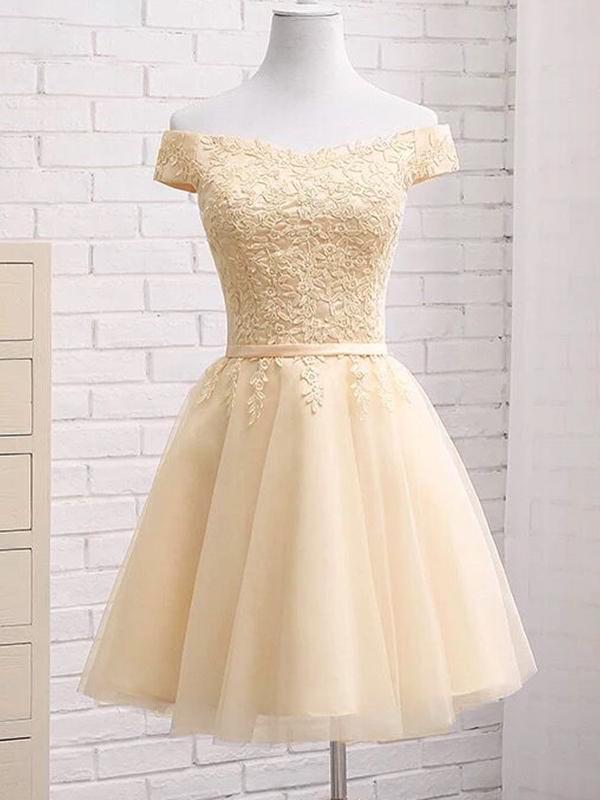 Seindeal Lace Up Off Shoulder Tutu Elegant Maid of Honor Mini Dress Party Dresses Tull Dress Women Fashion