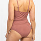 Summer Women Maternity Swimsuit One Piece Bathing Suit Button Neck Cross Back Swimwear