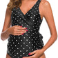 Maternity One Piece Swimsuits Bathing Suit Tie Front Bikini Pregnancy Swimwear