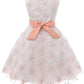 Girls Dress for Wedding Flower Sequin Gown Bowknot for Birthday Music Party 2-10Years