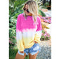 Seindeal Tie Dye Print Plus Size T-Shirt for Women Comfy Round Neck Casual Long