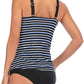 Women‘s Maternity Swimwear 2 Pieces Plus Size Swimsuit Summer Stripe Pregnancy Tankini Set