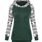 Seindeal Patchwork Breast Feeding Hooded Maternity Pullover Sweatshirt