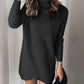 Cut Out Long Sleeve Oversized Crochet Maternity Sweater Mini Dress