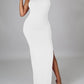 Seindeal Backless Side Slit Hip Club Wear Maxi Maternity Bodycon Dress