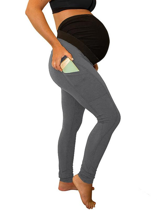 Seindeal Pockets High Waisted Long Maternity Yago Legging for Hiking or Bike