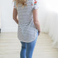 Floral Pockets Comfy Round Neck Short Sleeve Maternity T-Shirt