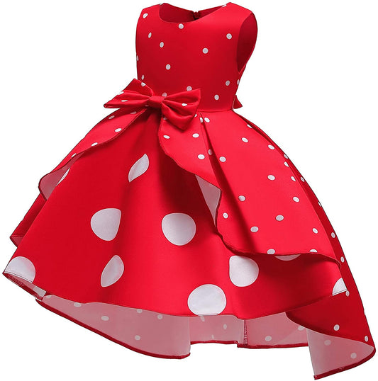 Girls Party Dress Dot Princess Dress for Girls Formal Dresses Elegant Baby Girls Dress Age 0-10 Years