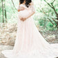 Seindeal Off Shoulder Lace for Baby Shower Maternity Maxi Dress