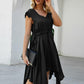 Seindeal Midi dress, summer dress, beach dress, drawstring irregular