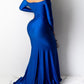 Seindeal Off Shoulder Fitted Slit V-neck Long Sleeve Banquet Maternity Maxi Dress