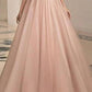 Seindeal Pink Lace Mesh V Neck Sleeveless Maxi Dress Evening Dress Ball Gown