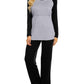 Seindeal Solid Round Neck Long Sleeve Maternity Nursing Pajama Set