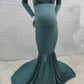 Seindeal Solid Color Off Shoulder Bodycon Baby Shower Dresses Maxi Mermaid Maternity Dress for Photoshoot