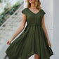Seindeal Midi dress, summer dress, beach dress, drawstring irregular