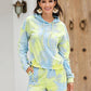 Seindeal Pajama Sets Sweatshirt Tie Dye Drawstring Pants Short Women Fashion