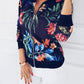 Flowers Colorful Zipper Casual Blouson Bomber Jacket Aviator Jacket Short Women Fashion