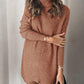 Cut Out Long Sleeve Oversized Crochet Maternity Sweater Mini Dress