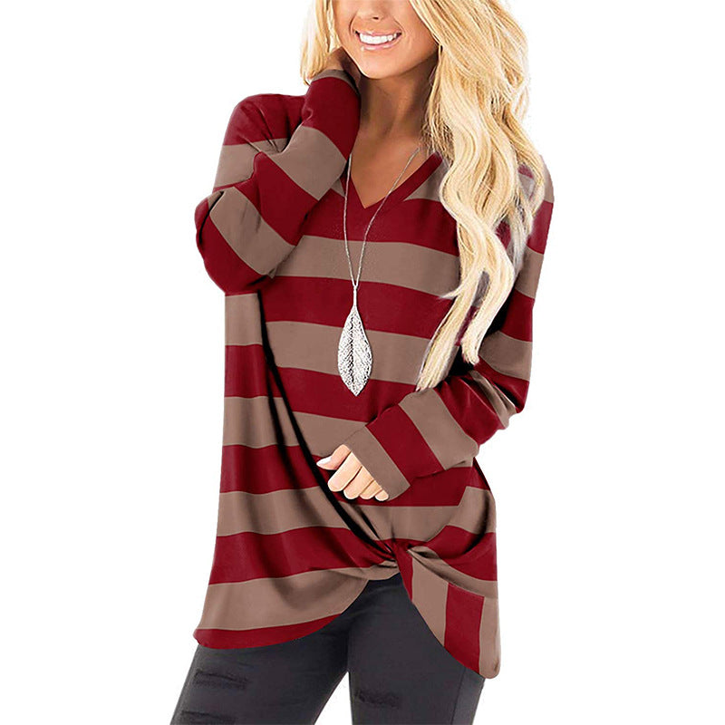 Seindeal Buffalo Plaid Christmas V-Neck Long Sleeve Maternity Pullover Sweatshirt