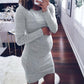 Seindeal Bodycon Long Sleeve Round Neck Maternity Casual Mini Dress Plus Size