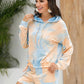 Seindeal Pajama Sets Sweatshirt Tie Dye Drawstring Pants Short Women Fashion