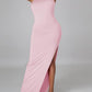 Seindeal Backless Side Slit Hip Club Wear Maxi Maternity Bodycon Dress