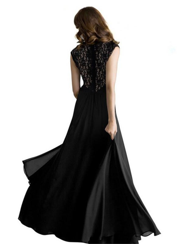 Lace Cut Out V Neck Sleeveless Women Maxi Dresses Lace Dress Elegant Dress Evening Dress